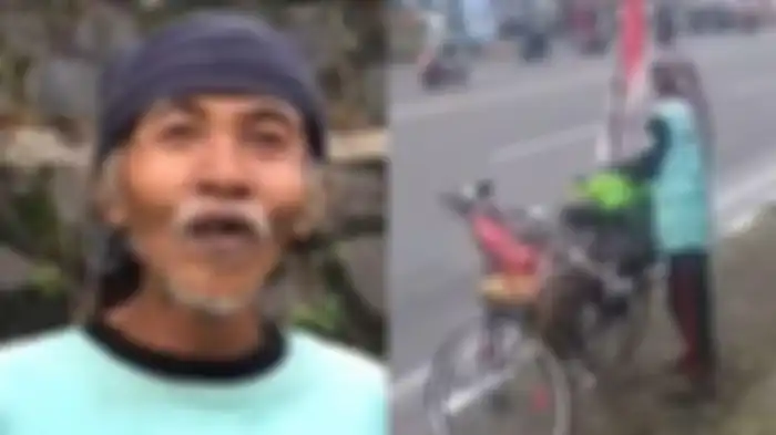 Viral sosok Mbah Pur yang berusia 70 tahun mudik menggowes sepeda dari Demak ke Yogyakarta.