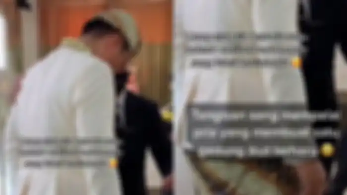 Video pengantin pria menangis ketika dipertemukan dengan istri, viral di media sosial.