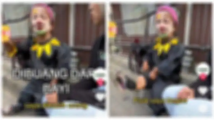 Seorang badut difabel menceritakan kisah pilunya saat mengemis di jalan.