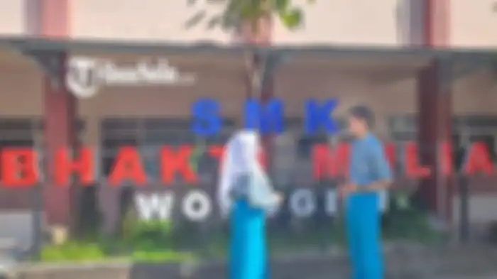 Siswa di SMK Bhakti Mulia Wonogiri. Mereka diajar Asri, Guru Bahasa Inggris yang Viral di TikTok. 