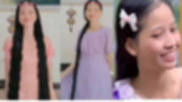 Berlian, sosok wanita yang disebut Rapunzel lokal dan sedang viral di TikTok.