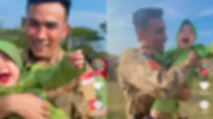Viral di TikTok balita perempuan menangis saat digendong ayahnya karena tak kenal