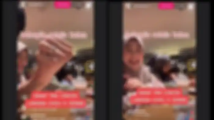 Larissa Chou dan Ikram Rosadi pamer cincin di jari manis kanan.  