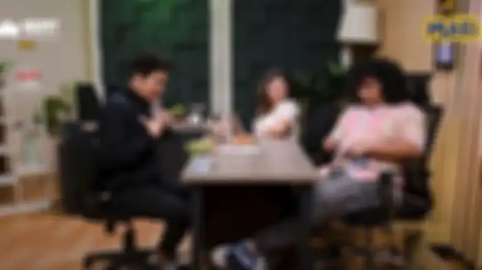 Nopek Novian, Kiky Saputri dan Marshel Widianto. (Tangkapan layar kanal YouTube Kuy Entertainment) 