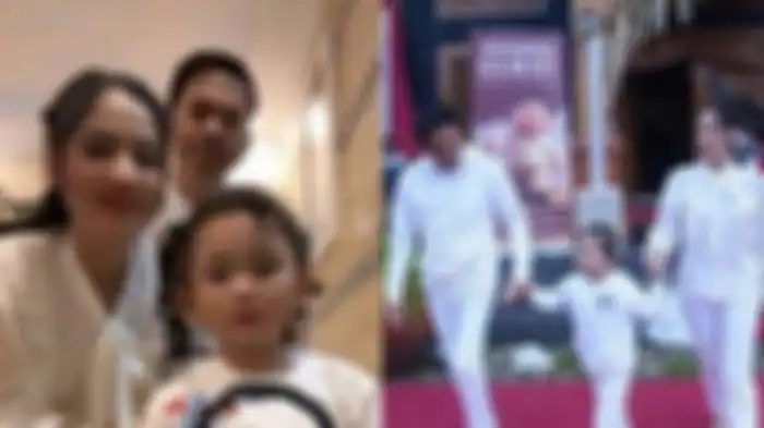 Dedi Mulyadi bersama wanita yang diduga calon istri beserta anak bungsunya, Nyi Hyang