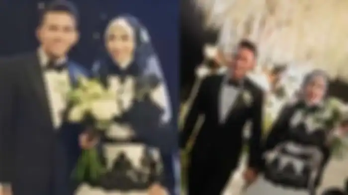 Adiba Khanza tampak cantik dengan busana bewarna hitam putih di acara resepsi pernikahannya dengan Egy Maulana Vikri, Minggu (10/12/2023). Ada sentuhan tangan Ivan Gunawan di balik penampilannya. 