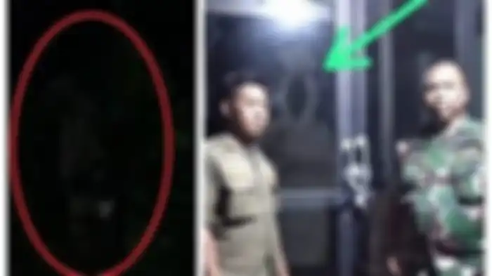 Penampakan sesosok pocong di gudang logistik pemilu 2024 di Karawang Barat.