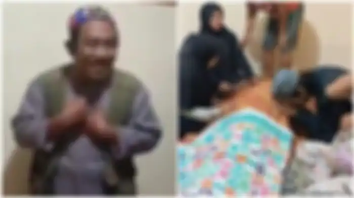 Pria yang disebut-sebut pengasuh ponpes malah cengar-cengir ketika antar jenazah Bintang Balqis Maulana.