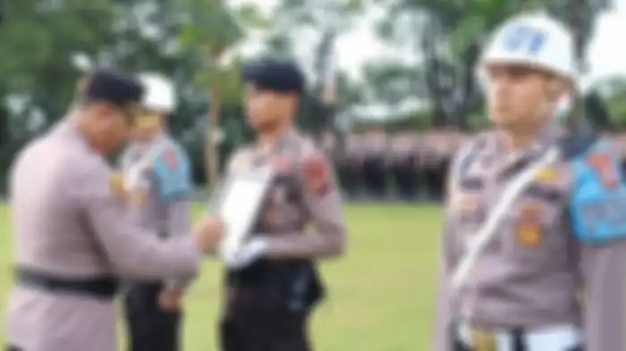 Bripda MS dipecat dari status polisi di Mapolres Kuansing, Riau, Kamis (21/3/2024).  