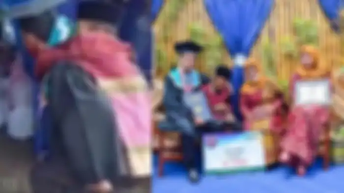 Pemuda lulusan terbaik viral gendong ayah ke acara wisuda