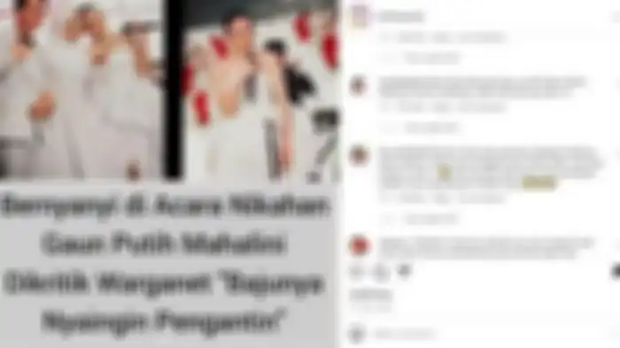 Penampilan Mahalini jadi wedding singer yang dinilai melebihi pengantin wanita.