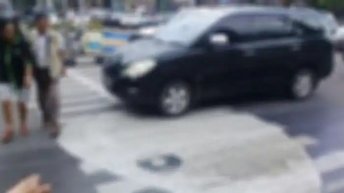 pembuatan pola animasi di jalur Zebra Cross atau penyeberangan jalan, Semarang