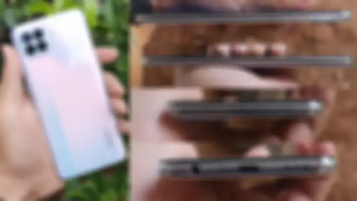 Tampak segala sisi Oppo Reno4 F (belakang, kanan, kiri, atas, bawah)