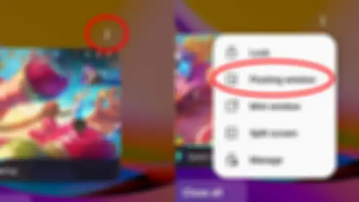 Pilihan Jendela Mengambang atau floating windos di Oppo Reno5 F