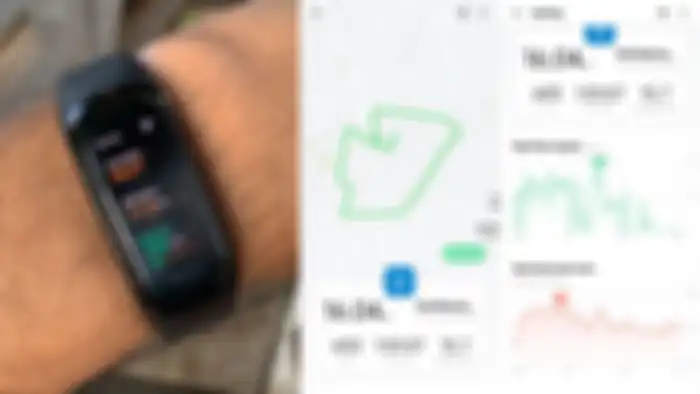 Hasil pelacak aktifitas olahraga di Oppo Band