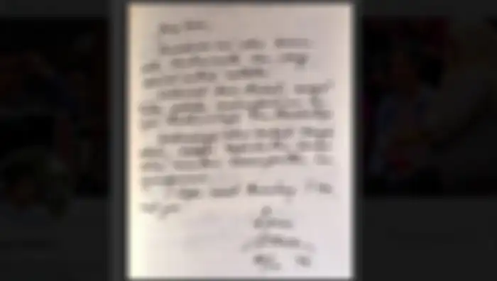Surat Ucapan Natal yang diterima Yurike Sanger dari Soekarno