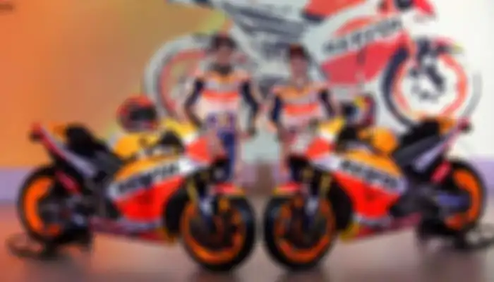 Livery tim Repsol Honda di 2018 saat launching di Jakarta