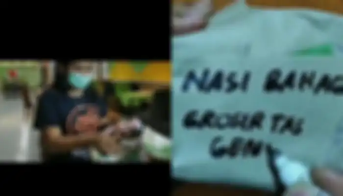 Pasutri yang viral membagikan nasi bungkus berisikan uang Rp 1 juta 