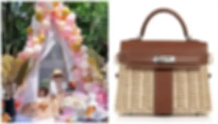 Potret Syahrini rayakan ulang tahun ke-39 pakai tas rotan Hermes Mini kelly picnic 20 bag featured in coveted barenia leather and osier wicker with palladium hardware - super rare Rp 1.156.738.000 jadi sorotan netizen. 