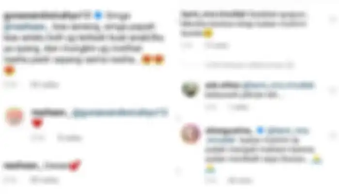 Komentar di akun Instagram Okie Agustina 
