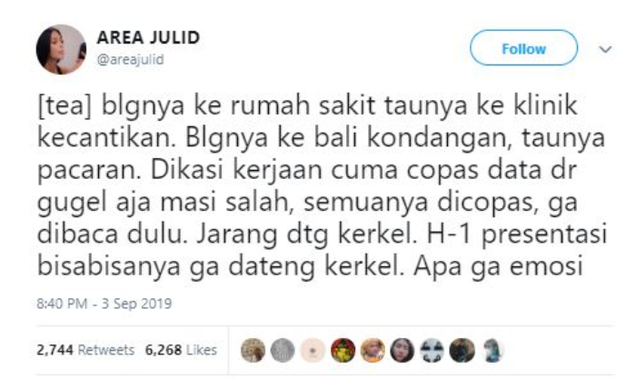 Kesha Ratuliu di Twitter