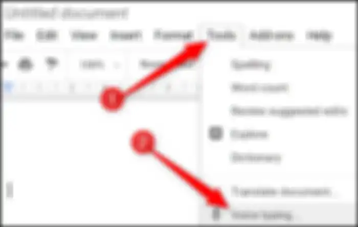 Google Voice Typing di Google Docs