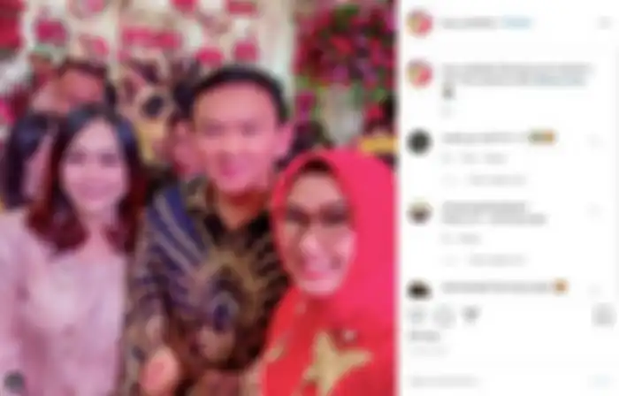 Puput Nastiti Devi gandeng mesra Ahok di acara hajatan