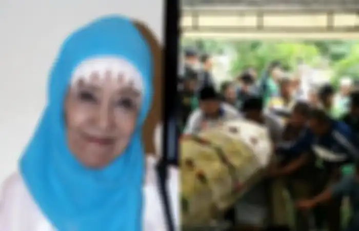 Kolase foto Laila Sari, suasana pemakaman Laila Sari