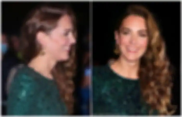 Kate Middleton tampil dengan gaya rambut keriting.