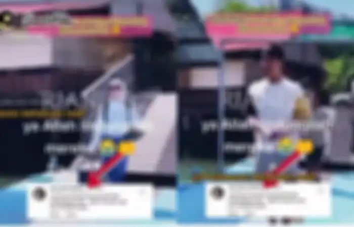 Lesti Kejora yang bawa tas tiga, sementara Rizky Billar tak membawa satu pun tas