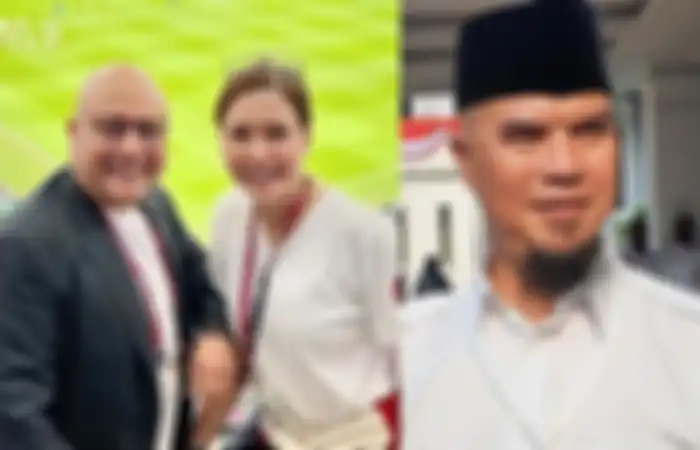 Kolase foto Maia Estianty - Irwan Mussry & Ahmad Dhani