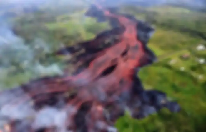 Ngerinya letusan gunung berapi di Hawaii