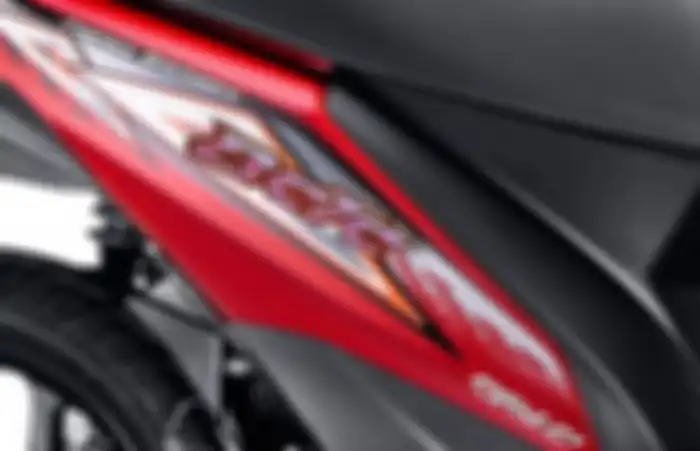 Motor matic warna merah ini secara jelas sudah berubah merek jadi Honda BeTE.
