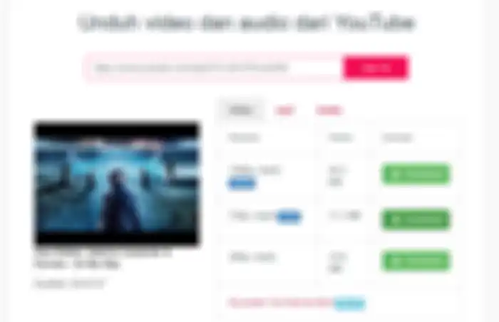 Pilih kualitas video yang dinginkan, lalu tekan download