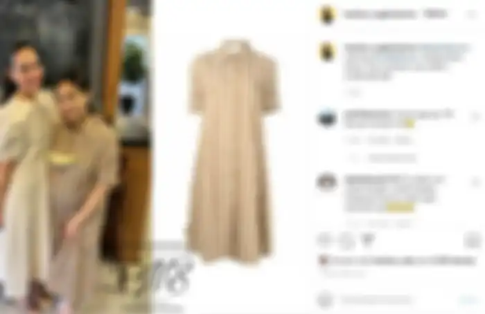 Harga gaun yang dipakai Nagita Slavina saat berfoto dengan istri Menteri Perindustrian. 
