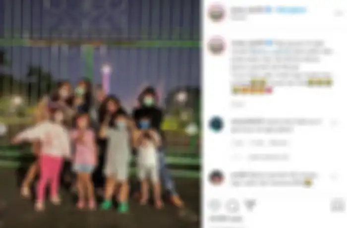 Amy Qanita boyong semua anak-anak dan para pengasuh ke tugu Monas