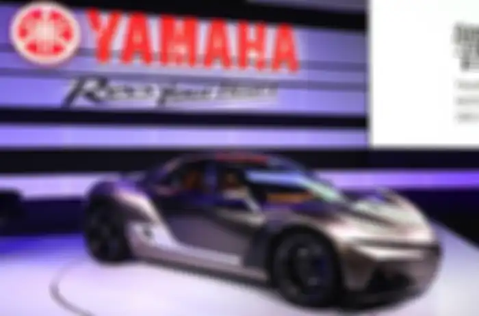 Mobil konsep Yamaha Sports Ride saat dipamerkan di TMS 2015