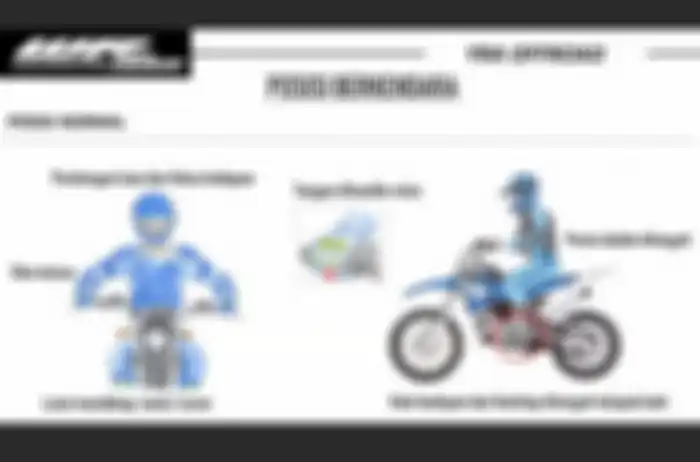 Posisi riding saat naik motor trail seperti Yamaha WR 155 R
