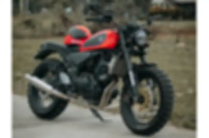 Scrambler gagah modifikasi dari Yamaha MT-25