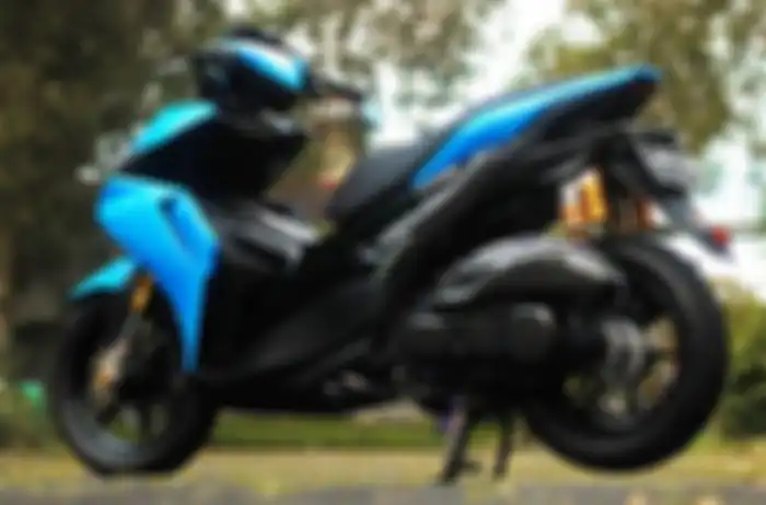 Yamaha Aerox 155 Connected milik Andri punya kaki-kaki kekar
