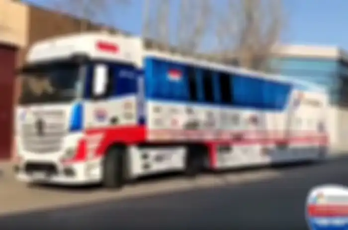 Truk Mercedes-Benz Actros MP4 dipakai Pertamina Mandalika SAG Racing Team