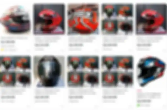 Harga helm Shoei X-14 clone di marketplace