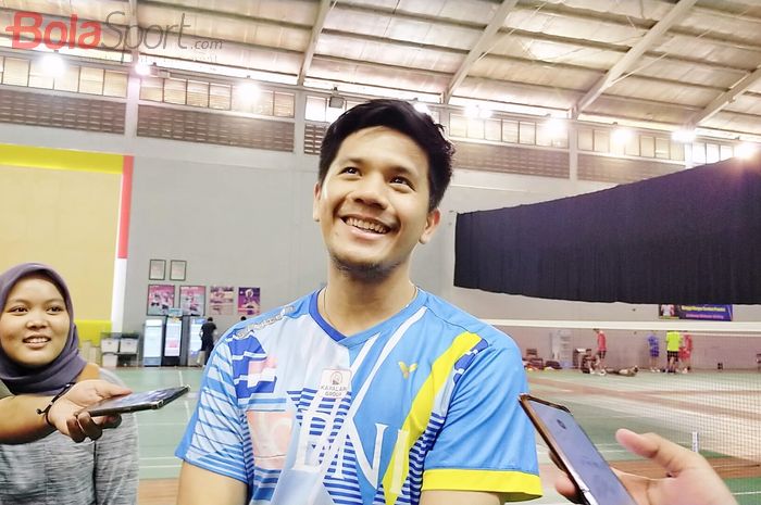 Atlet Ganda Putra Bulutangkis Indonesia, Yeremia Erich Rambitan, yang ditemui usai latihan di Pelatnas PBSI Cipayung, Jakarta Timur, Jumat (3/11/2023)