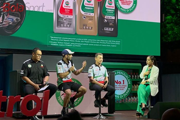 Konferensi Pers Castrol bersama Pembalap MotoGP, Johan Zarco yang diselenggarakan di Senayan, Jakarta, Rabu (25/9/2024).