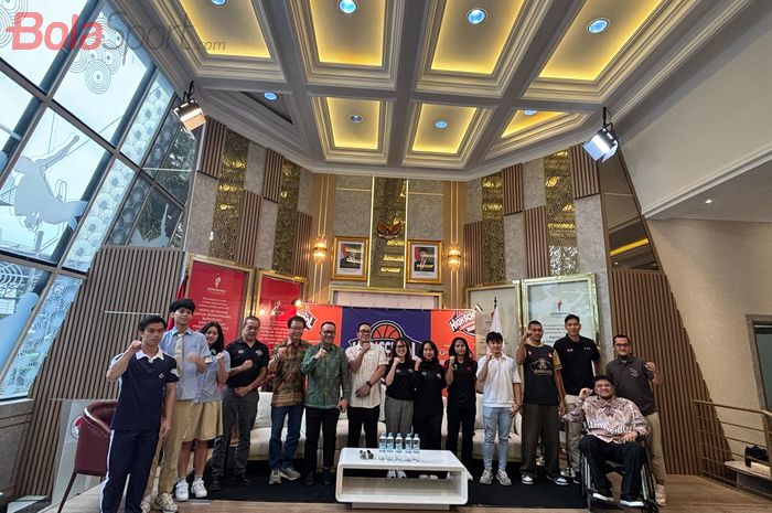 Konferensi Pers High School Basketball Championship 2025, yang diselenggarakan di Media Center Kemenpora RI, Senayan, Jakarta, Kamis (17/4/2025).