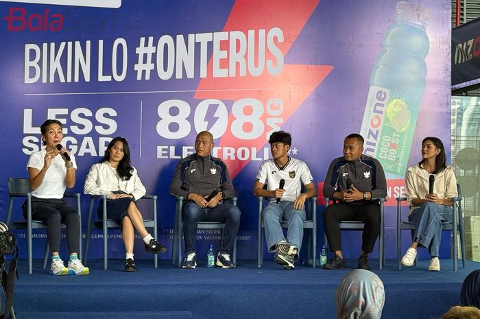 Konferensi pers Launching Mizone Cocoboost yang diselenggarakan di Thamrin, Jakarta, Rabu (30/4/2025).