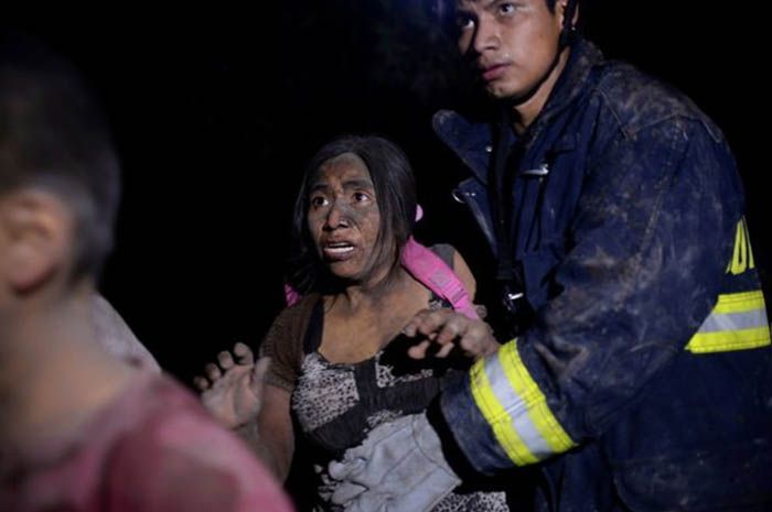 Potret salah satu warga terdampak letusan gunung api Fuego