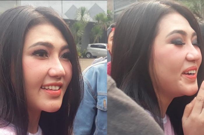 Via Vallen di kawasan Ciputat, Tangerang Selatan pada Rabu (6/6/2018).