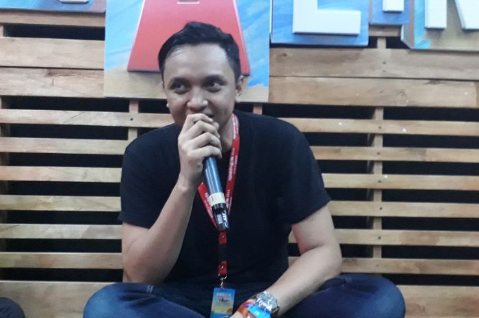 Iga Marsadi, vokalis Barasuara, ditemui tim Grid.ID di Soundrenaline 2018, di Garuda Wisnu Kencana, Bali pada Sabtu (8/9/2018).