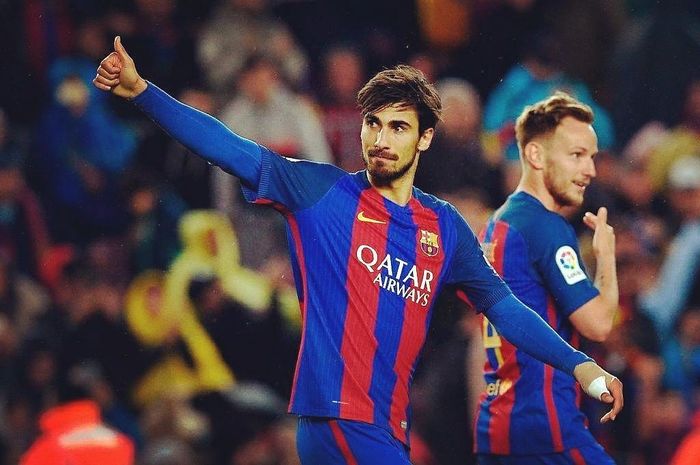 Gelandang Barcelona yang kini sedang dipinjamkan ke Everton, Andre Gomes